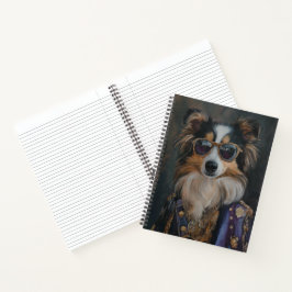 Coole Sonnenbrille Rockstar Shetland Sheepdog Shel Notizbuch