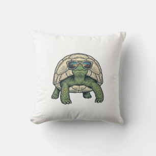 Coole Sonnenbrille Schildkröte Vintage Vektor Desi Kissen