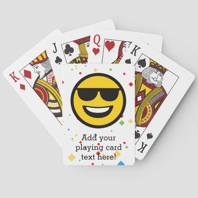 Coole Sonnenbrillen Emoji Spielkarten (Rückseite)