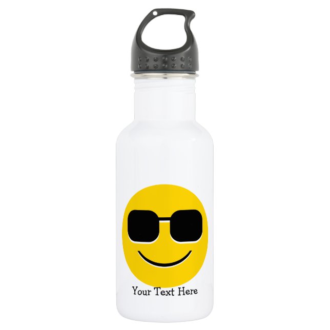 Coole Sonnenbrillen Emoji Trinkflasche (Vorderseite)