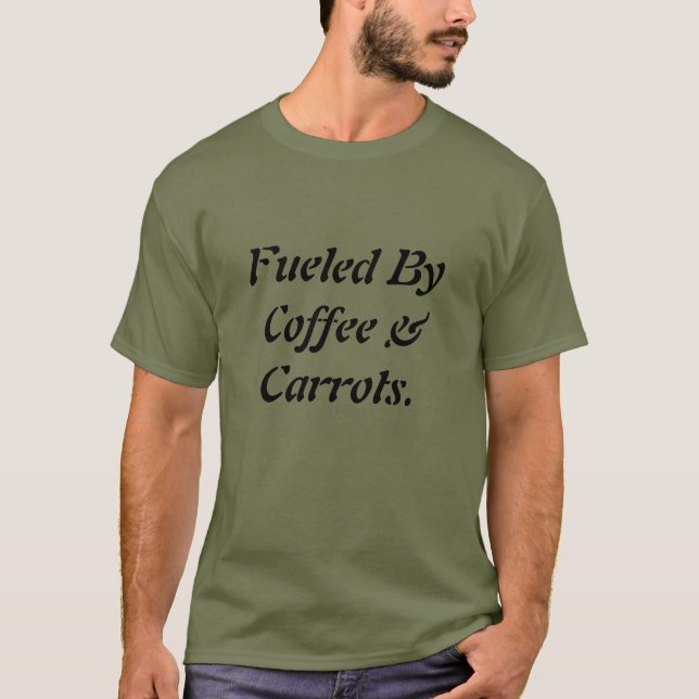 Coole sonnendurchflutete Kaffeemaschine & Karotten T-Shirt (Vorderseite)