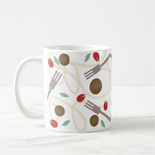 Coole Spaghetti-und-Fleischbällchen-Foodie-Muster Kaffeetasse