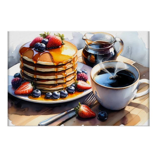 Coole Speisen zum Frühstück Poster (Vorderseite)