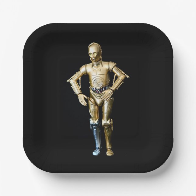 Coole Spielzeugfotografie Droid Pappteller (Vorderseite)