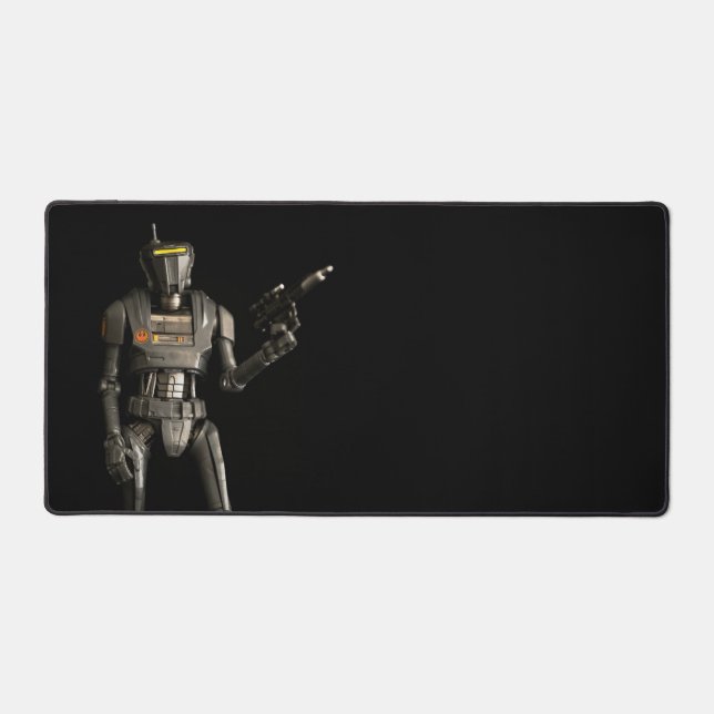 Coole Spielzeugfotografie Droid Schreibtischunterlage (Vorderseite)