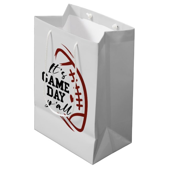 coole Sportbegeisterte Mittlere Geschenktüte (Vorderseite Schrägansicht)