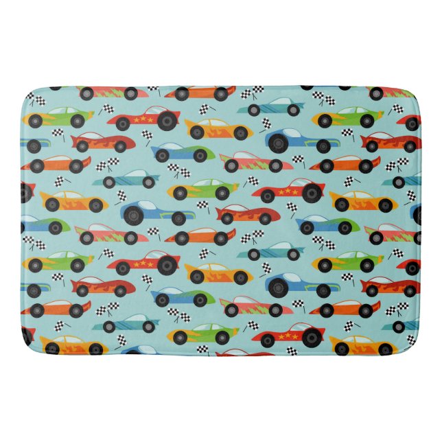 Coole Sportwettkampfwagen Kinder Badematte (Vorderseite)