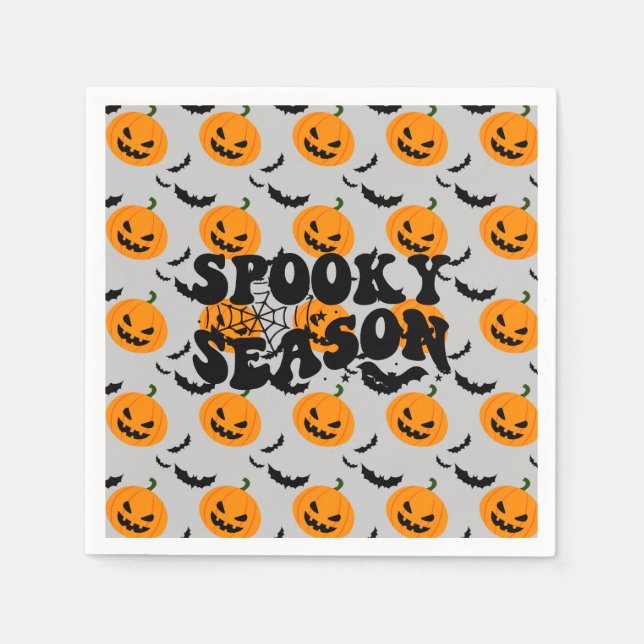 Coole Spuk Pumkin Party Paper Teller Serviette (Vorderseite)