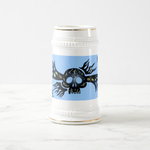 Coole Stammes- Bier-Tasse der grafischen Kunst der Bierglas