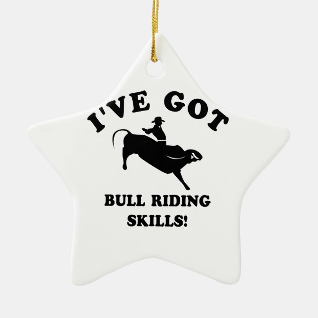 coole Stierreitentwürfe Keramikornament (Vorne)