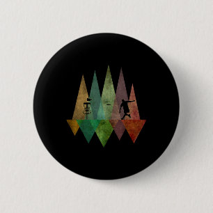 Coole stilisierte geometrische Disc-Golf Button