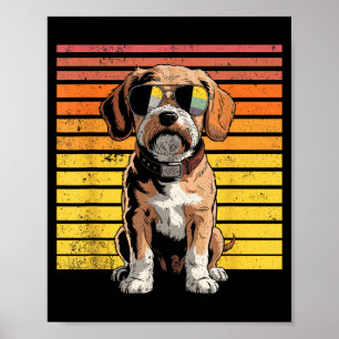 Coole stolze Cavapoo Männer Frauen Vintage Hunde L Poster