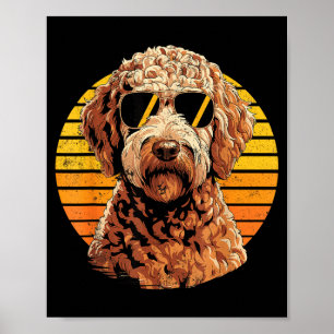 Coole stolze Doodle-Männer Frauen Vintage-Hundefre Poster