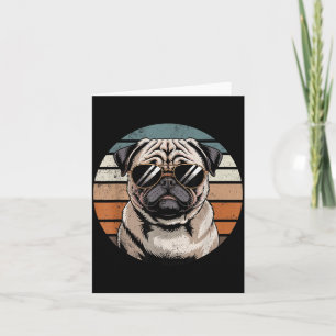 Coole stolze Mops Männer Frauen Vintage Hundebesit Karte