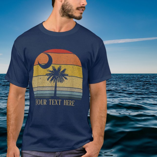 coole Strandpalme ergänzen Text T-Shirt (Von Creator hochgeladen)