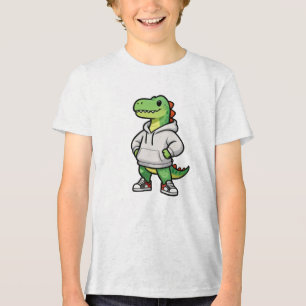 Coole Streetwear-Dinosaur-Hoodie-Kinderdesign Tri-Blend Shirt