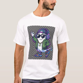 Coole Streetwear-Geist-Cartoon-T-Shirt T-Shirt