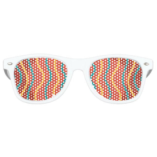 Coole Streifen Partybrille (Vorderseite)