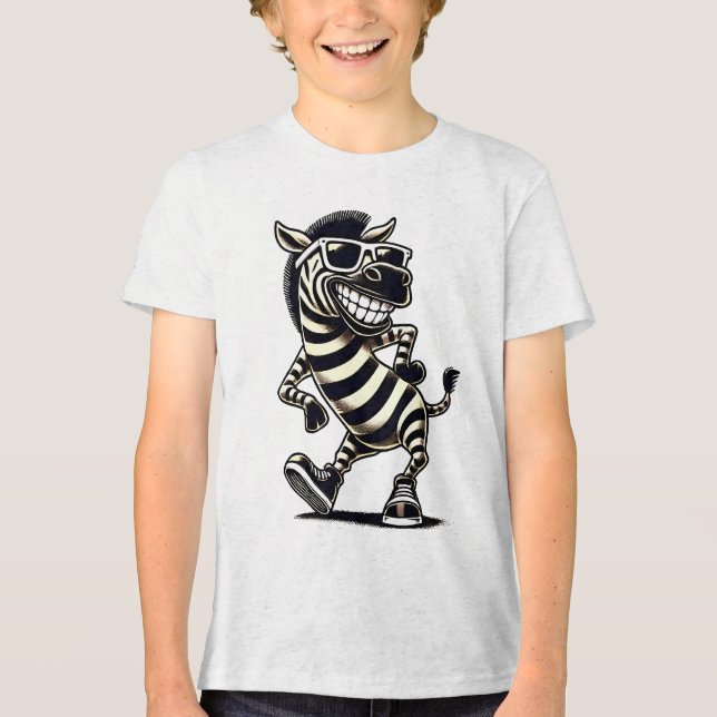 Coole Streifen Tri-Blend Shirt (Vorderseite)