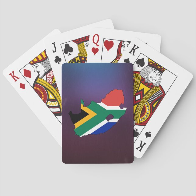 Coole Südafrika-Flaggen-Karte Spielkarten (Rückseite)