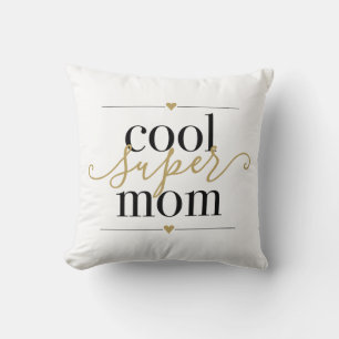 Coole Super-Mama Modern Elegant Schwarz und Gold Kissen