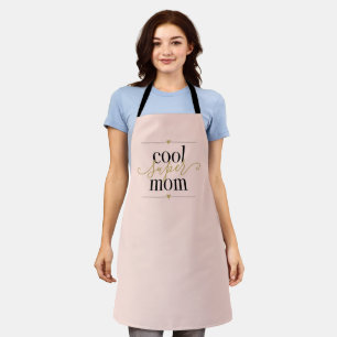 Coole Super-Mama Moderne elegante rosa und goldene Schürze