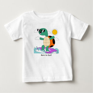 Coole Surfschildkröte mit Sonnenbrille Baby T-shirt
