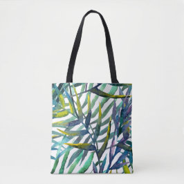 Coole süße Illustration Aquarellfarbene Blätter Tasche