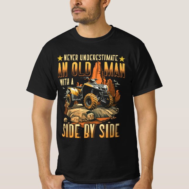 Coole SXS für Opa Men Vater Offroad UTV ATV Side- T-Shirt (Vorderseite)