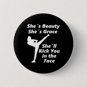 Coole Taekwondo-Kickboxen-Märtyrer-Kunst-Spruch fü Button