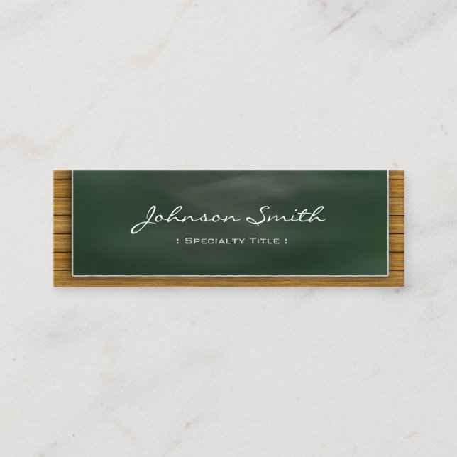 Coole Tafel - Schullehrer Mini Visitenkarte (Vorderseite)