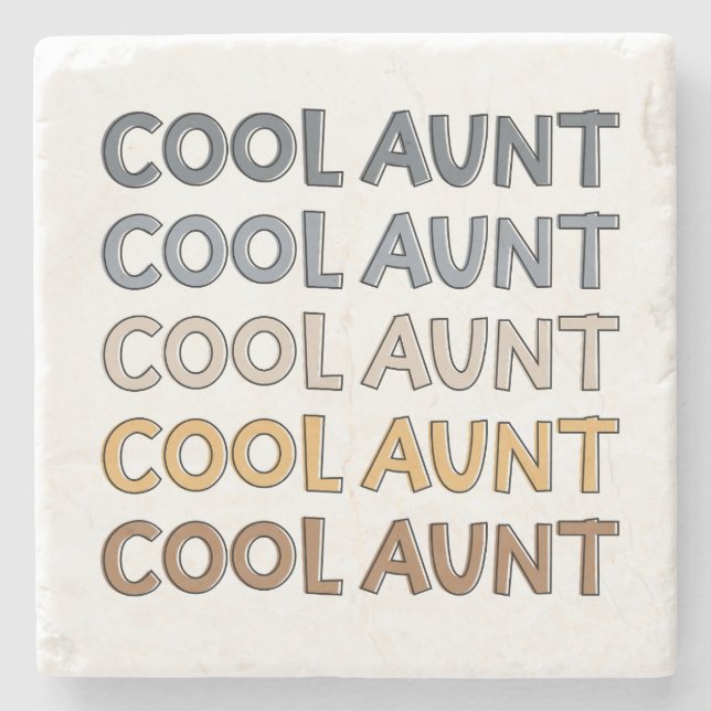 Coole Tante Moderne Niedliche Geschenke für Tante Steinuntersetzer (Vorderseite)