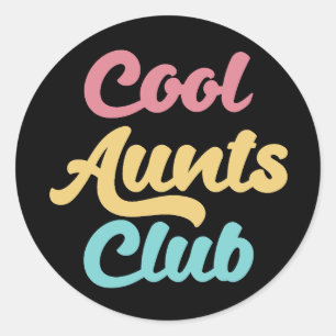 Coole Tanten Club II Runder Aufkleber