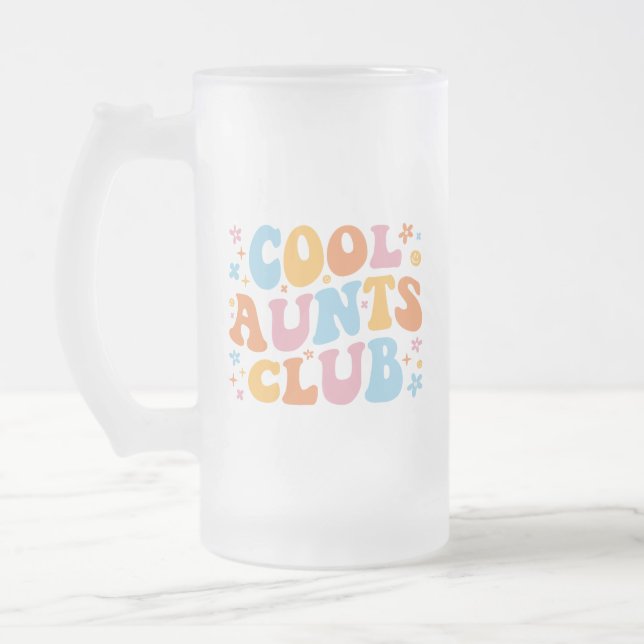 Coole Tanten Club III Mattglas Bierglas (Links)