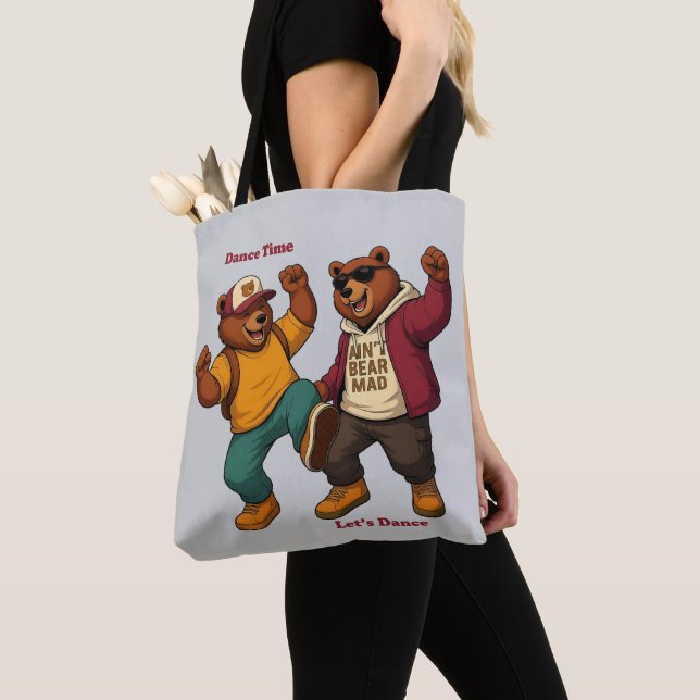 Coole tanzende Bären Tasche (Von Nahem)