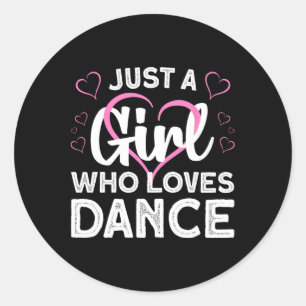 Coole Tanzkunst Teen Girl Jazz Dancing Cl Runder Aufkleber