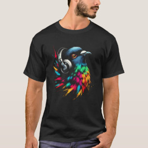 Coole Taube Musik Liebhaber von Musik Weihnachten T-Shirt
