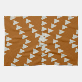 Coole Terracotta Orange geometrische Pfeile Geschirrtuch
