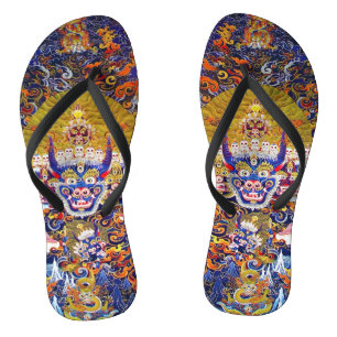 Coole Thangka Gott Mandala Tattoo Yamantaka Flip Flops