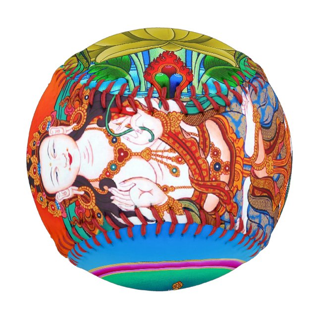 Coole Thangka-Götter Mandala Tattoo Art Baseball (Rückseite)