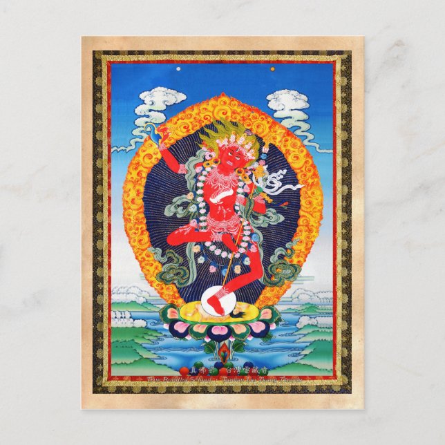 Coole Thangka-Tattoo Vajravarahi Postkarte (Vorderseite)