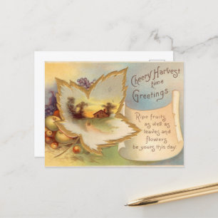 coole Thanksgiving-Szene Vintage-Postkarte Postkarte