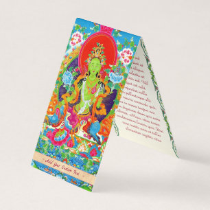 Coole tibetische Thangka grüne Tara Gott Tattoo l Visitenkarten