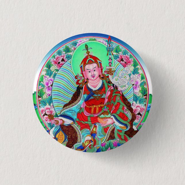 Coole Tibetthangka Padmasambhava Button (Vorderseite)