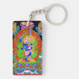 Coole Tibetthangka Simhavaktra Dakini Schlüsselanhänger