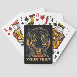 Coole Tiger-Gesichtskunst Fügen Sie Ihren eigenen Spielkarten