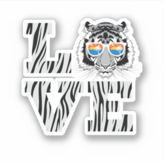 Coole Tiger Sonnenbrille Tiger Liebe. Perfektes De Aufkleber