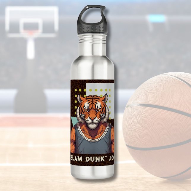 Coole Tigergeschenke für Basketball-Liebhaber Trai Edelstahlflasche (Cool Tiger Gifts for Basketball Lovers Coach Fans)