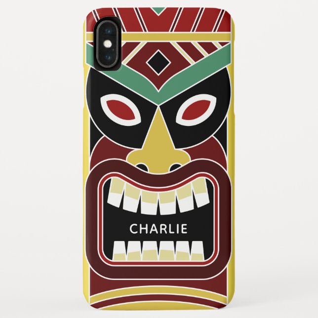 Coole Tiki Totem-Name-Telefon-Hüllen Case-Mate iPhone Hülle (Rückseite)