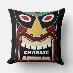 Coole Tiki Totems individuelle Name Kissen werfen